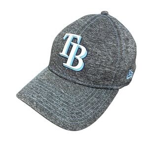 New Era 39 Thirty Tampa Bay Rays Hat MLB Official Gray Adjustable Stretch S/M